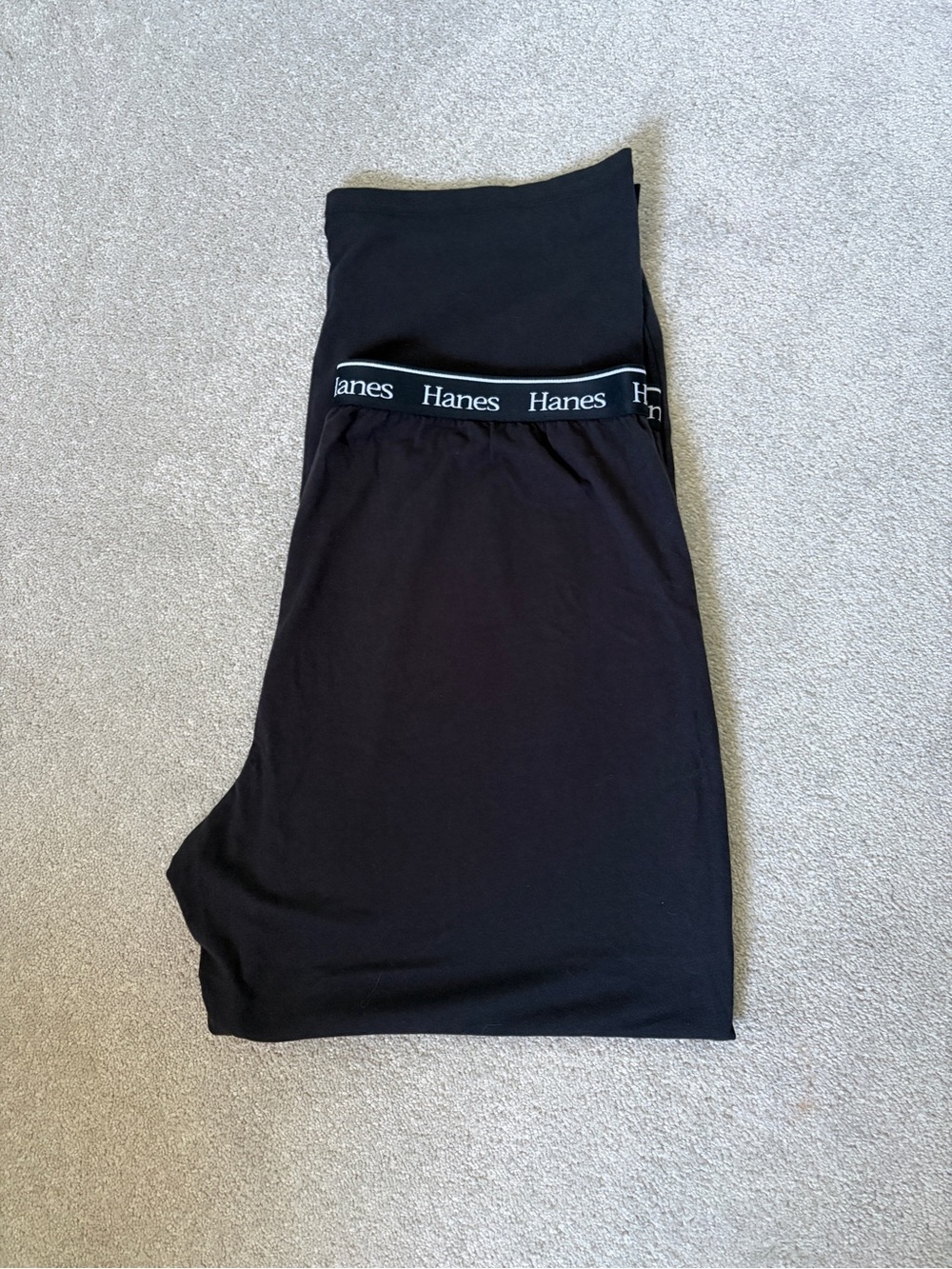 🔥🆕🔥 Hanes Originals Black Lounge Pants Size XL Cotton Spandex